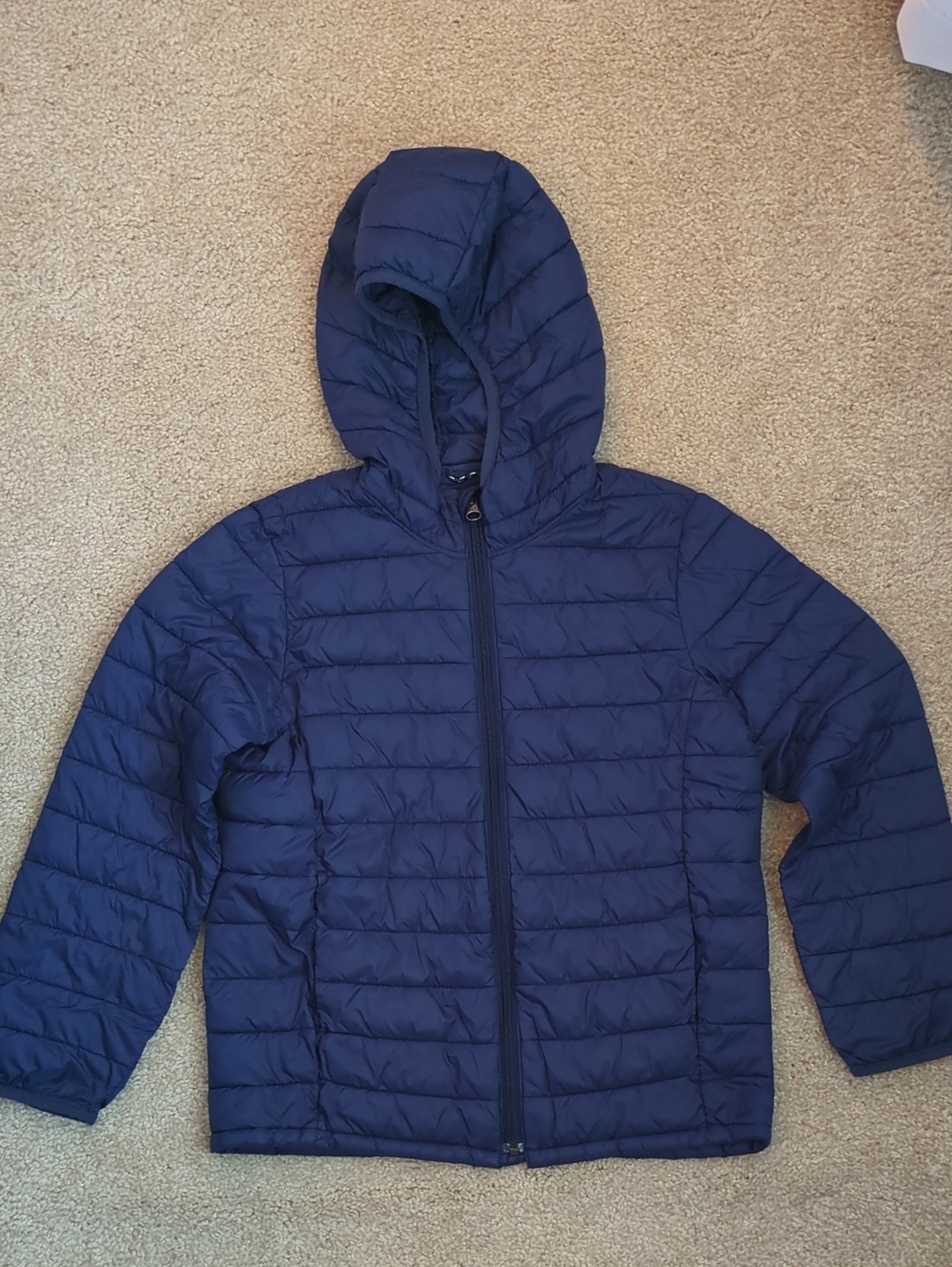 GAP Navy Hooded Packable Puffer Jacket